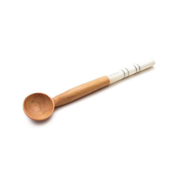 Handmade Olive Wood Teaspoon with Batik Handle-SQ1777680
